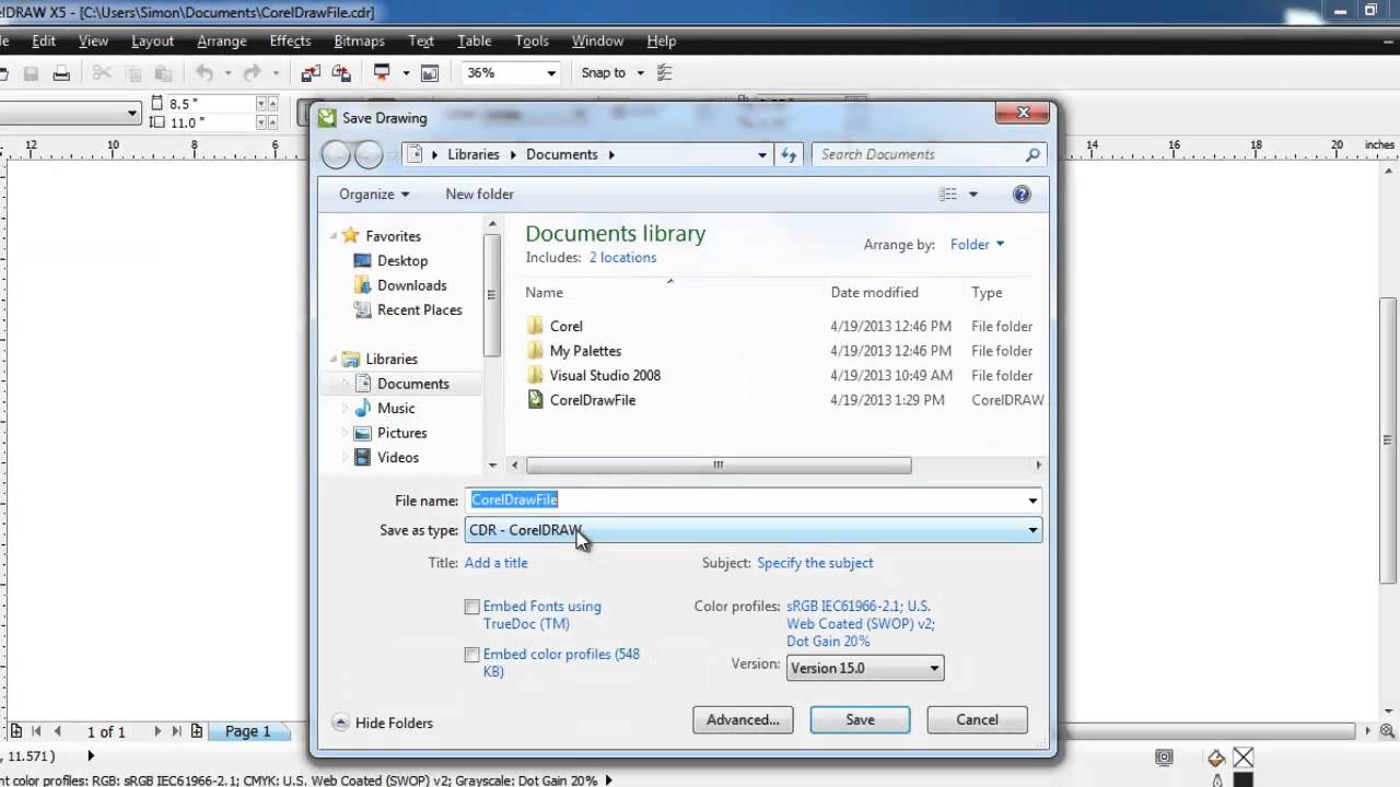 How To Convert Corel Draw Files To Pdf Youtube