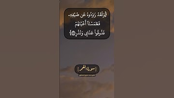 سورة القمر الآية ٣٧ الى ٤٠ بصوت الشيخ محمد صديق المنشاوي