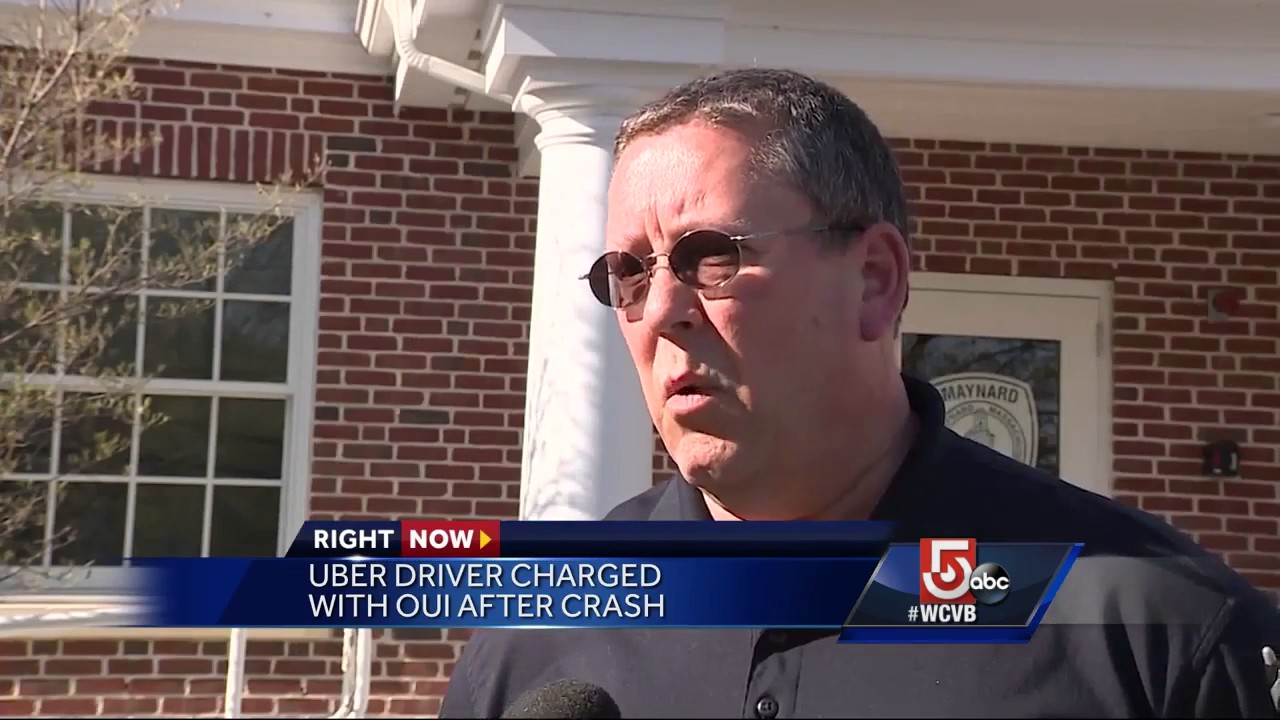 Uber driver charged with OUI after crash - YouTube
