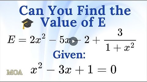 Can You Find the Value of E? – Quadratic Equation Puzzle | Skills & Tricks | MOA Lesson 3