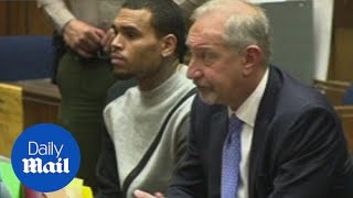 Chris Brown appears in court for probation hearing - Daily Mail