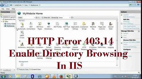 Enable Directory Browsing In IIS (HTTP Error 403.14)(The Web server is configured to not list)