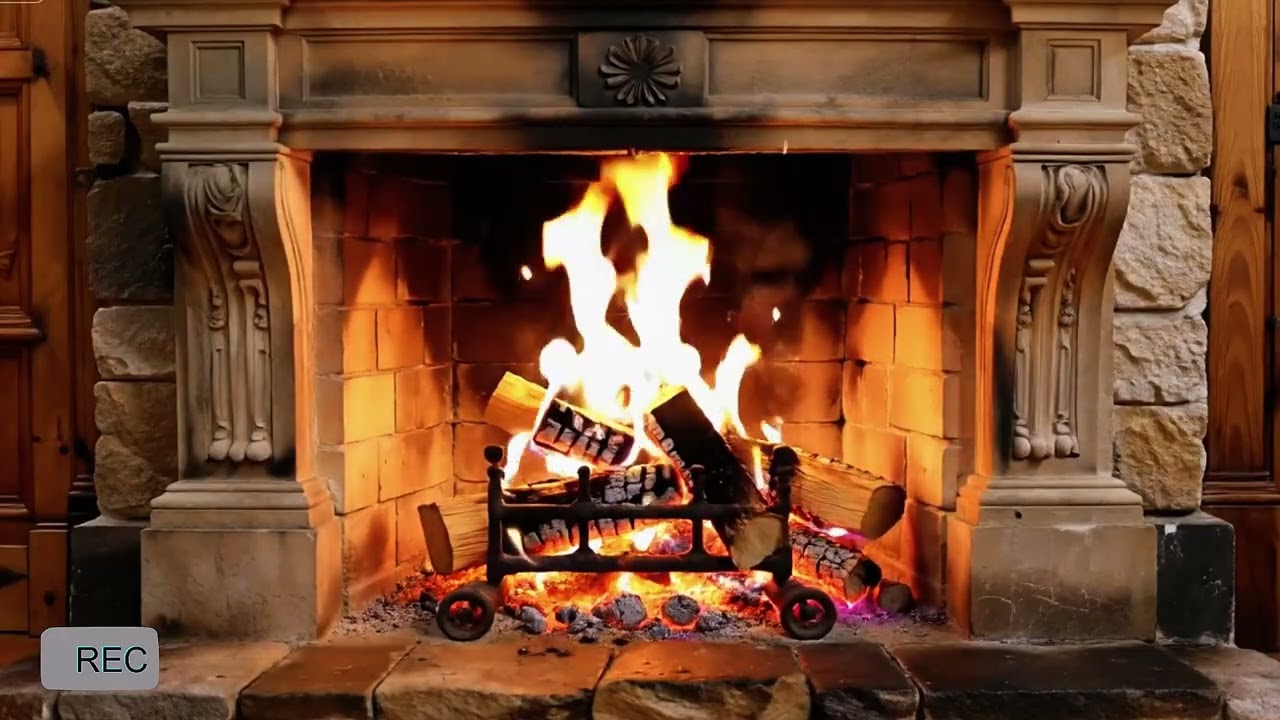Relaxing Crackling Fireplace 4K | Calm Fire Sounds for Deep Relaxation
