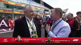 Rowan Atkinson F1 Grid Walk Interview 2024 British Grand Prix