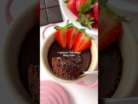 1-minute Chocolate Cake🤩 #easyrecipes #easydessert #mugcake