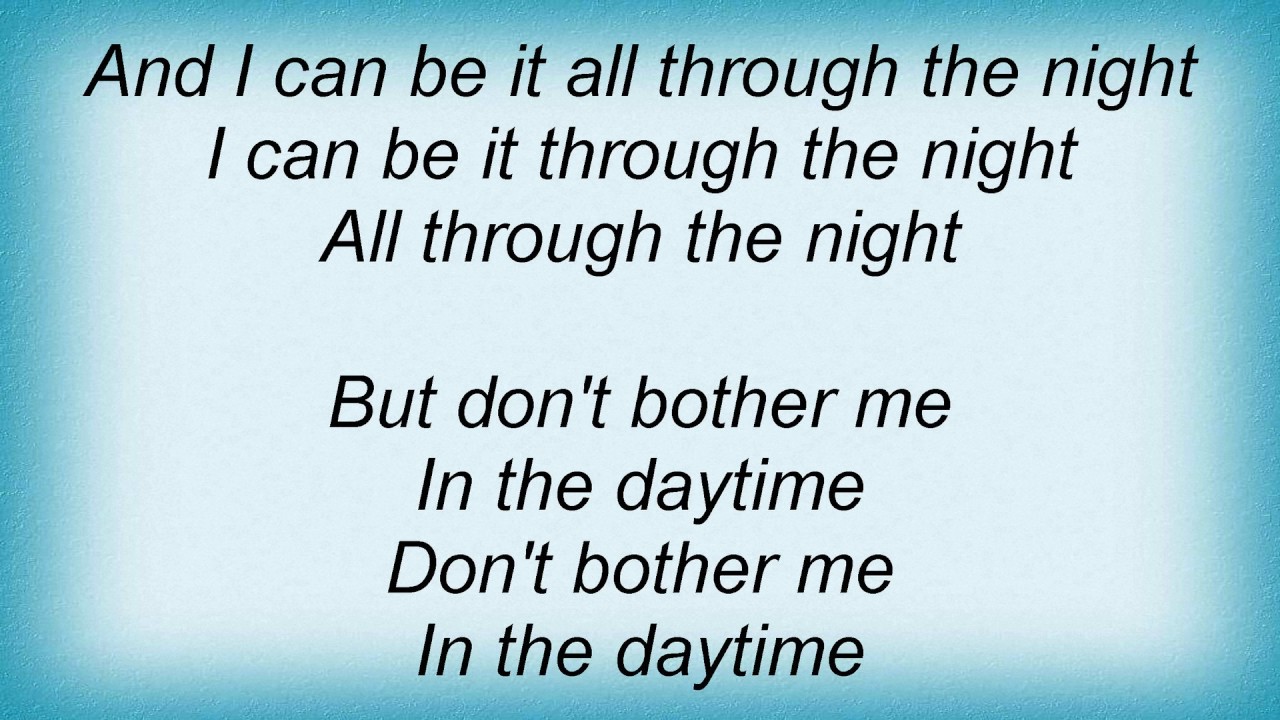 Admiral Freebee All Through The Night Lyrics YouTube