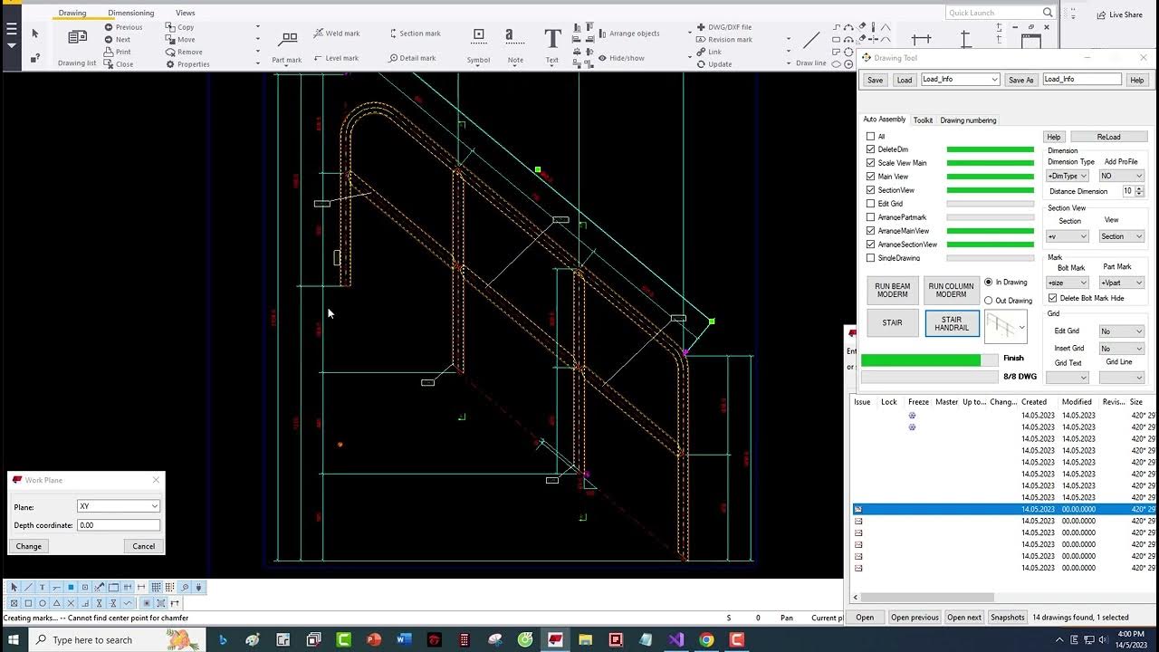 Tekla open api tool auto stair handrail youtube