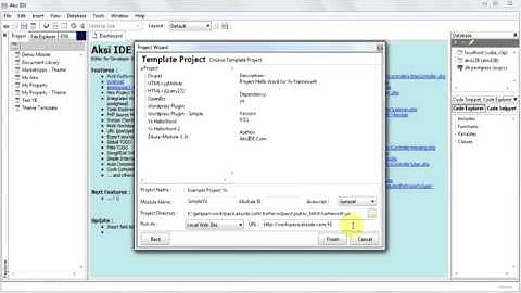 AksiIDE - Create Simple Yii Project