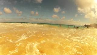 Waves Sandy Beach, Oahu, Hawaii