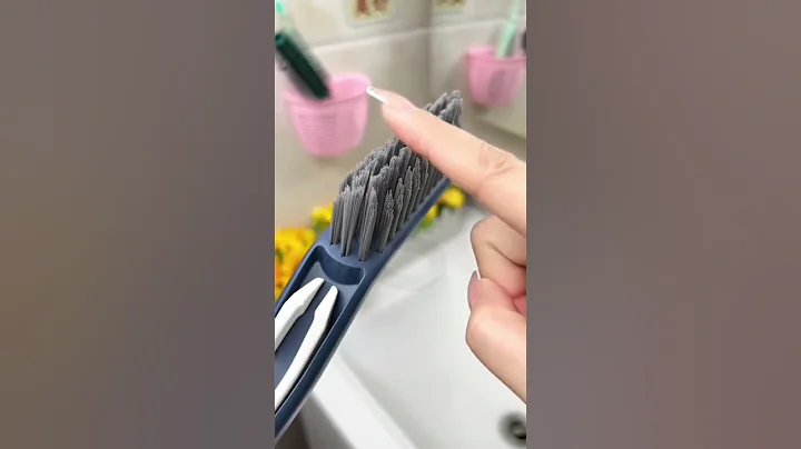 Transform Your Bathroom Cleaning Game with THIS Brush! 🧼✨ #cleaningtips  #viralvideo