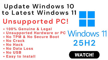 How to Update Windows 10 to Windows 11 25H2 on Any Unsupported PC — No TPM, No Secure Boot, No Crack