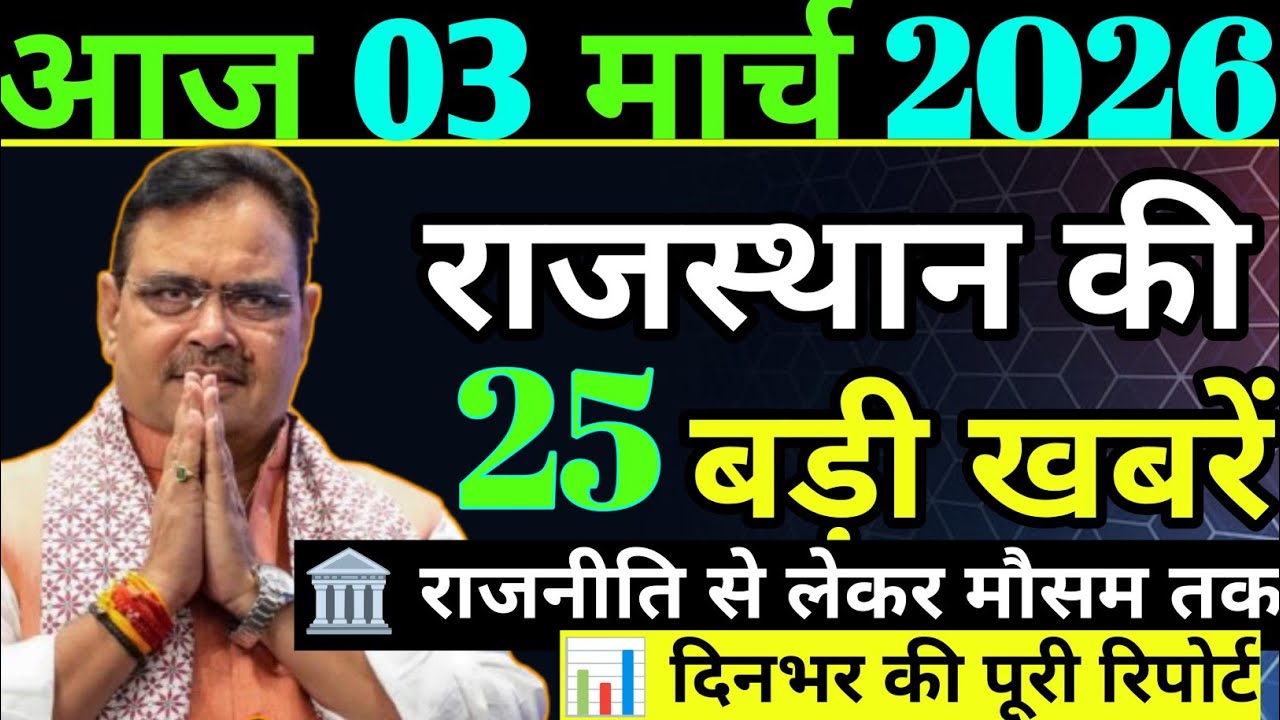 Today Rajasthan News | राजस्थान आज के बड़े समाचार | 02 March 2026 | #RajasthanSamachar