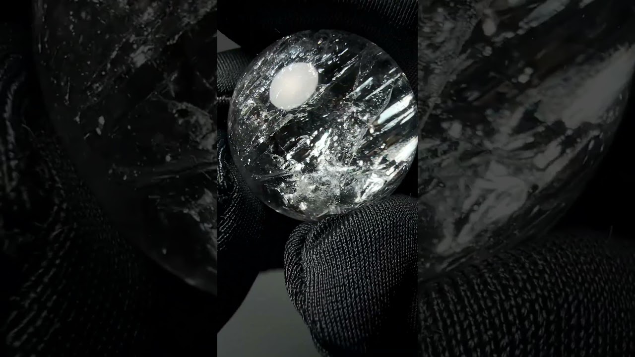 プレミアム]スティブナイトインクォーツ丸玉/スフィア（直径23.4mm