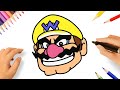 HOW TO DRAW WARIO EASY | SUPER MARIO BROS