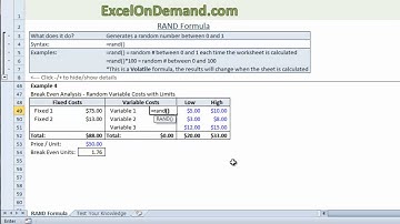 RAND Formula - Generate Random Numbers In Excel | ExcelOnDemand.com