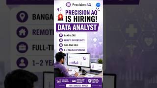 Remote Data Analyst Job | Precision AQ Hiring Now | #jobs #shorts #dataanalyst