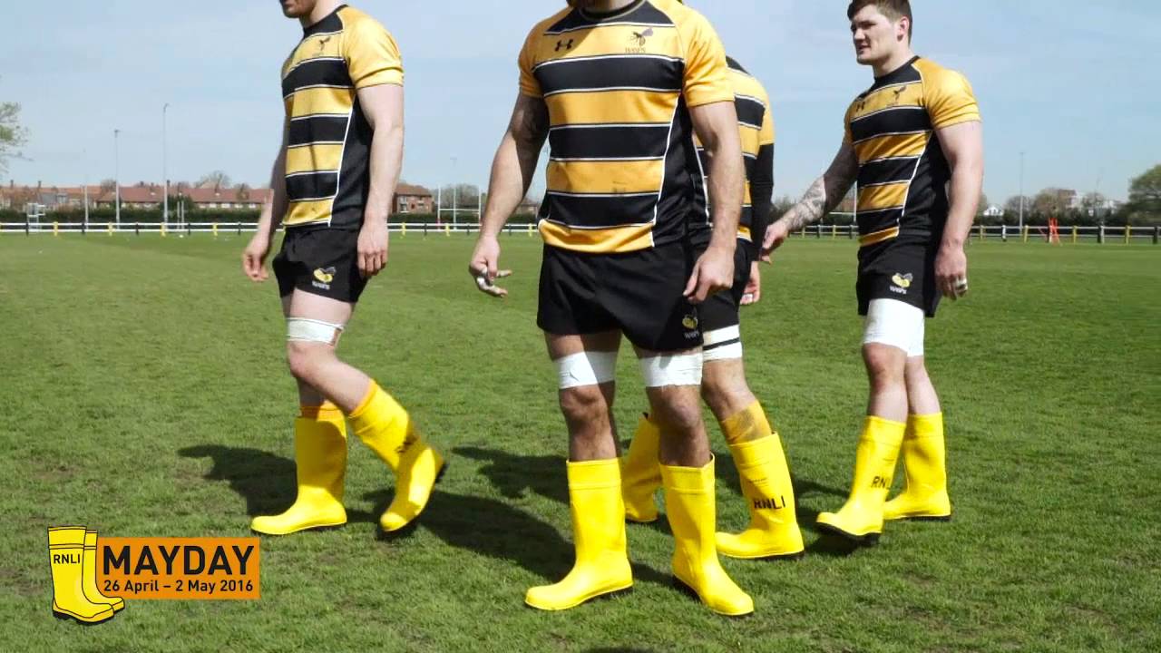 Wasps Rfc And James Haskell Swap Rugby Boots For Yellow Wellies