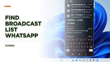 How to Find Broadcast List in WhatsApp