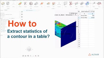 How to extract statistics of a contour in a table?