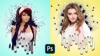 Photoshop Dripping Effect & Splatter Effect Photoshop Editing Tutorial