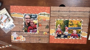 Two Page Scrapbook Layout Process Video: Fall Farmhouse