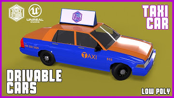 UE Drivable Taxi Car | GameDev Asset / Unreal Engine / FAB / Videogame