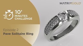 How to design a Pave Ring - MatrixGold 10-minute Challenge screenshot 5