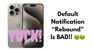 iPhone's New Default Notification Is BAD!!