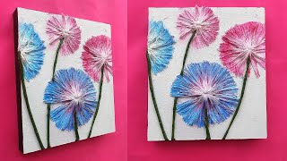 Easy DIY Wall Decor | Threaded Flowers DIY Photo Frame | Handmade Photo Frame Craft by CraftEnrich