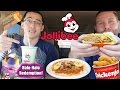 JOLLIBEE Mukbang | Chickenjoy Aloha Burger Palabok Fiesta | Halo Halo | Filipino Fast Food Review