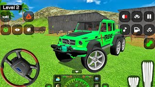 4x4 오프로드 지프 시뮬레이터 운전 #2 - SUV 4x4 지프 오프로드 게임 운전! 안드로이드 자동차 게임 플레이 screenshot 4