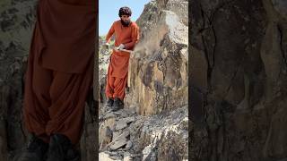 Stone Mining in Silent Mountains ⚒️⛰️ #shorts #mining #trending