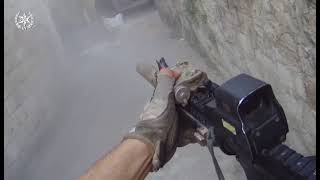 Commando live Gun battle, seen through IDF YAMAM helmet camera, Rare footage in Shechem