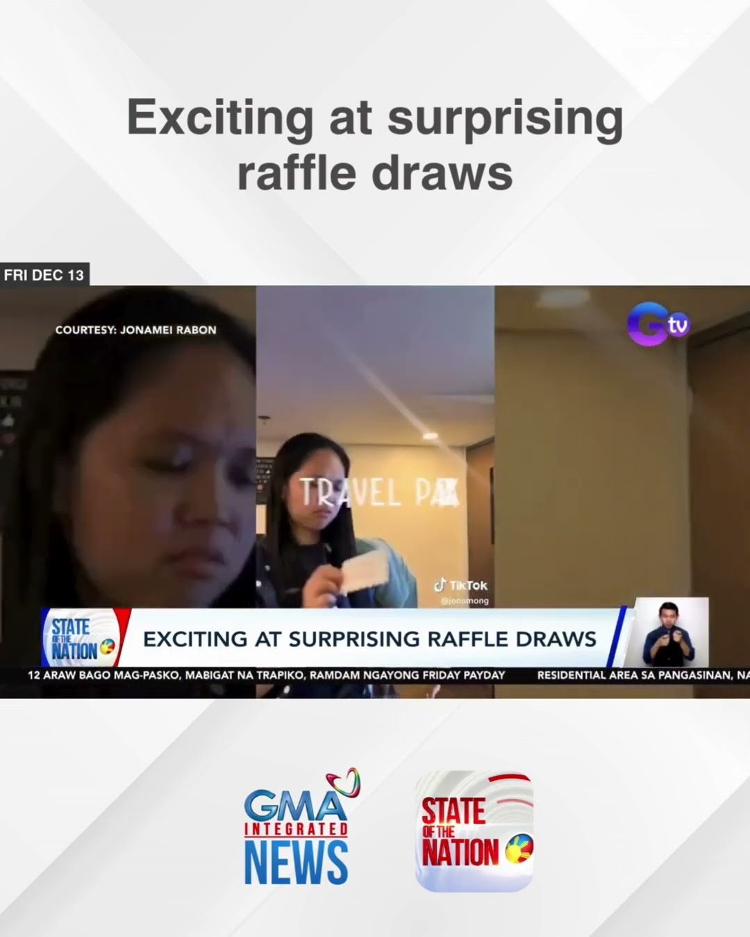 Exciting at surprising raffle draws | SONA