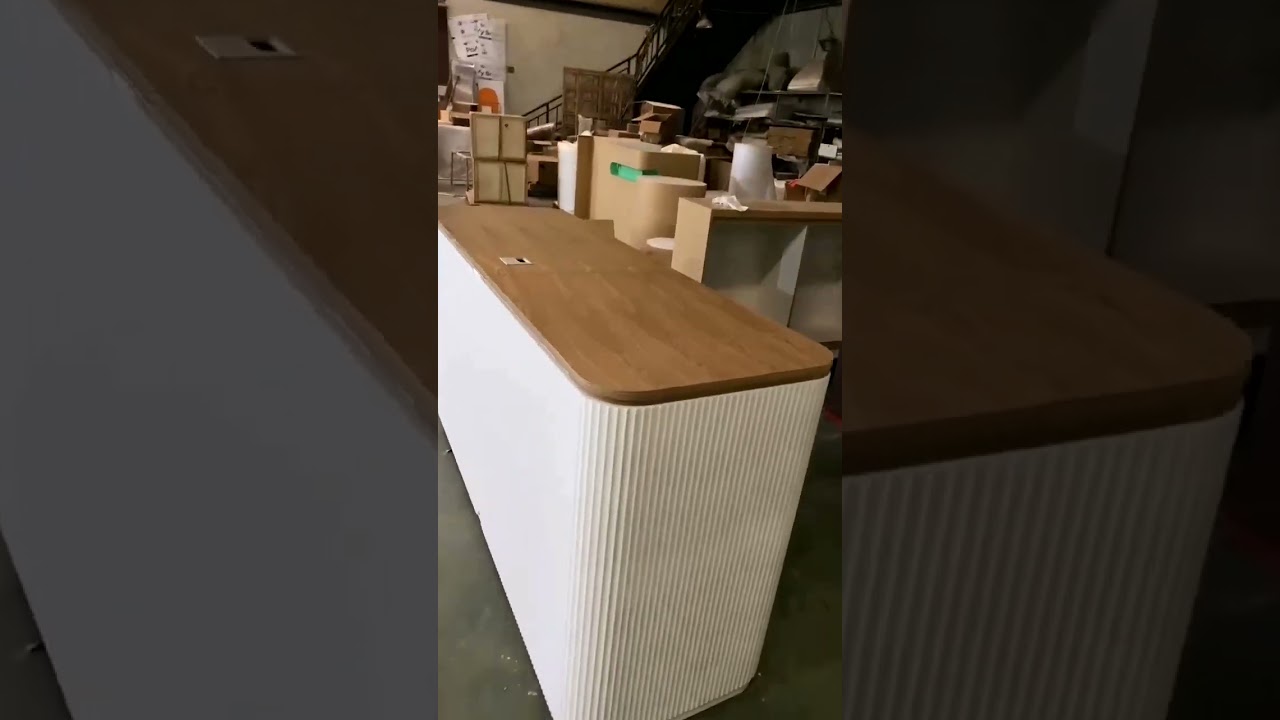 🥰🥰🥰Arya Reeded Reception Desk,  customized size 1830*600*1000mm