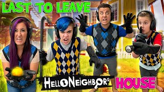 LAST TO LEAVE Hello Neighbor in real life (FUNhouse Family) IRL ESCAPE Game