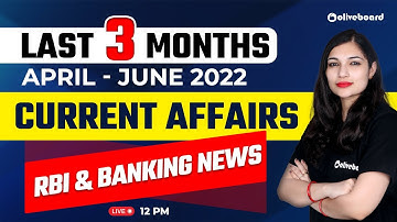 RBI & Banking News | Last 3 Month Current Affairs 2022 | April - June 2022 | By Sheetal Ma