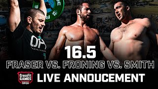 Mat Fraser vs. Rich Froning vs. Ben Smith - CrossFit Open 16.5 Live Announcement