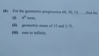 2025 MATHEMATICS PAPER 2 GCE QUESTION 1 (b)