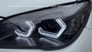 BMW 7 Series Head Lamp Convert Super Bright Hexagon Angel Eyes from WRC.