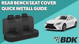 Universal Car Rear Bench Seat Cover Quick Installation Guide Video  2021 Edition