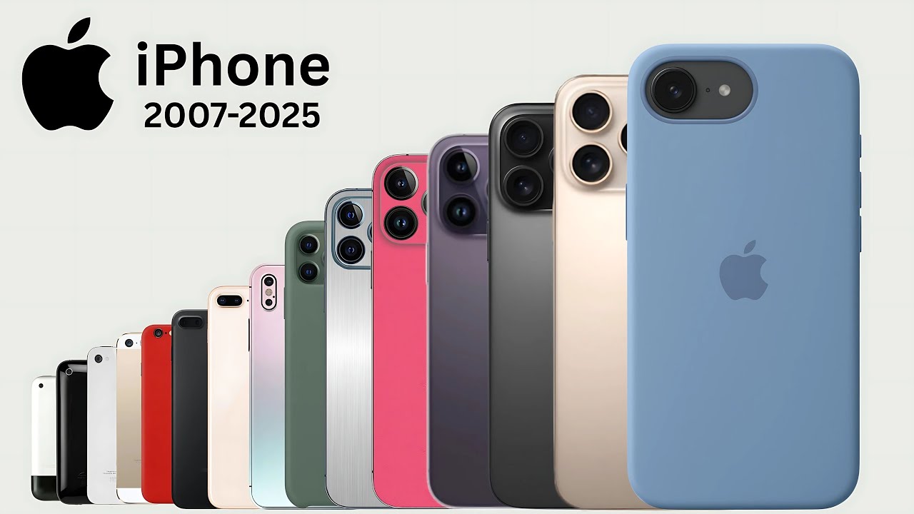 Iphone Evolution Visual Evolution of iPhone 2007 to 2025 | 3D Style | 4K - YouTube