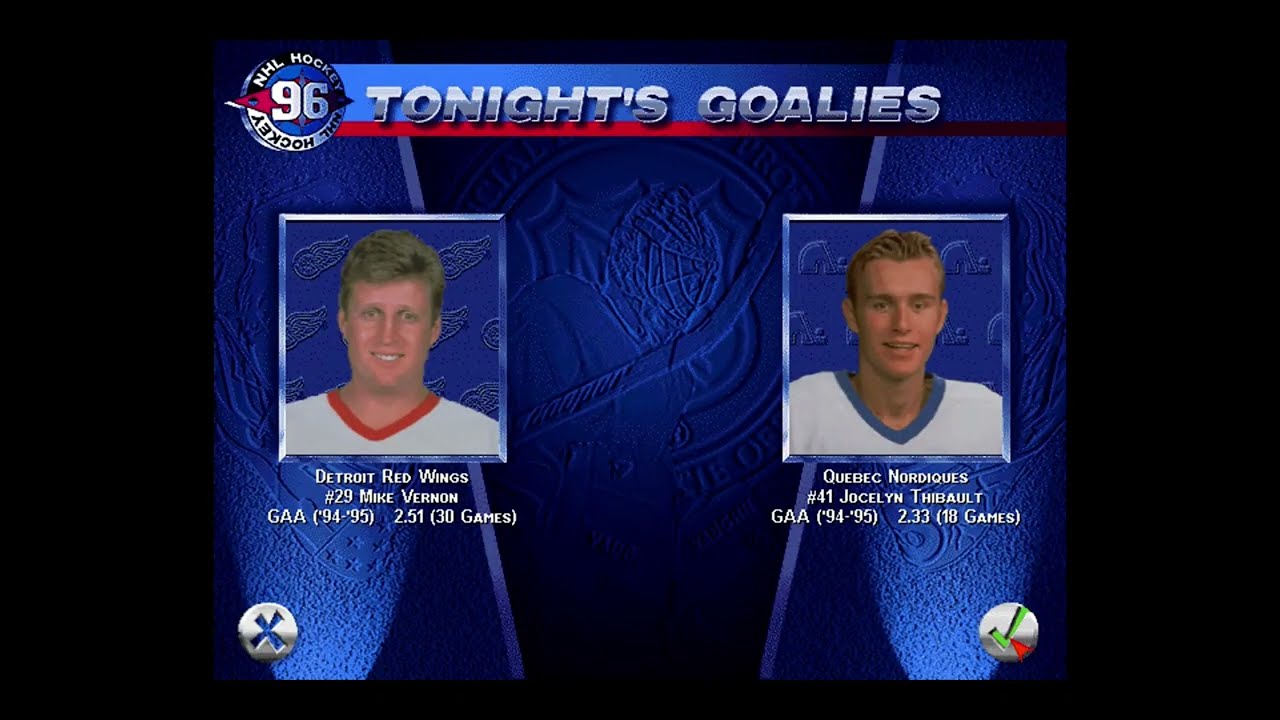 EA Sports NHL '96 - All-star Exhibition QUE 4 v DET 0 | Quebec Take on the Top-rated Red Wings