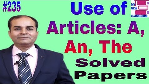 Use of Articles A An The English Grammar by vijay kumar