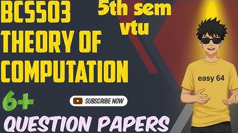 BCS503– Theory Of Computation | Previous Year Question Papers | Easy64 (VTU)| #csestudents #vtuexam