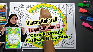 Cara Bikin Hiasan Mudah Tanpa Cetakan | Kaligrafi surat Al-Qadr