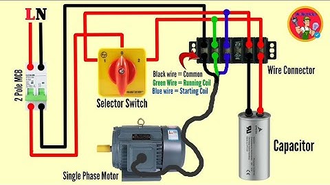 Forward and reverse motor control with selector switch