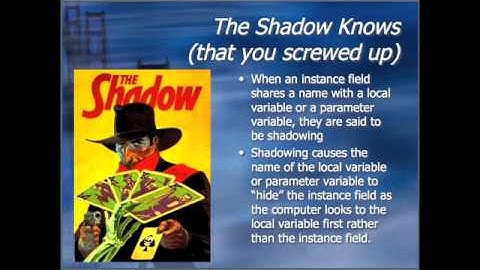 6-5 Shadowing Variables in Java - Andrews