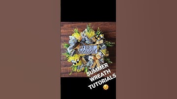 SUMMER WREATH TUTORIALS 🌞 #wreathmaking #wreathtutorial #diywreath #wreathdesign #decomeshwreath