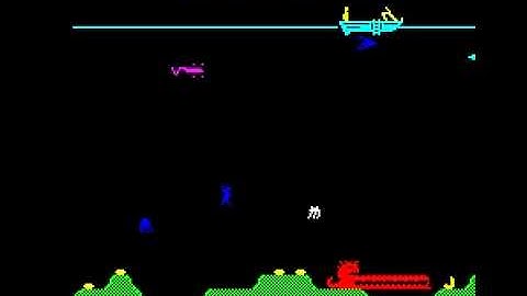 Scuba Dive game-play video for the Oric-1 and Atmos Computers